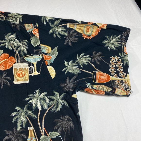 Pierre Cardin Tropical Shirt Button Down Shirt Party Short sleeve Margarita top - Picture 4 of 8
